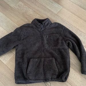 PINK fleece 3/4 zip sweatshirt